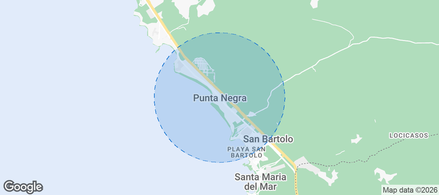 Punta Negra Airbnb map